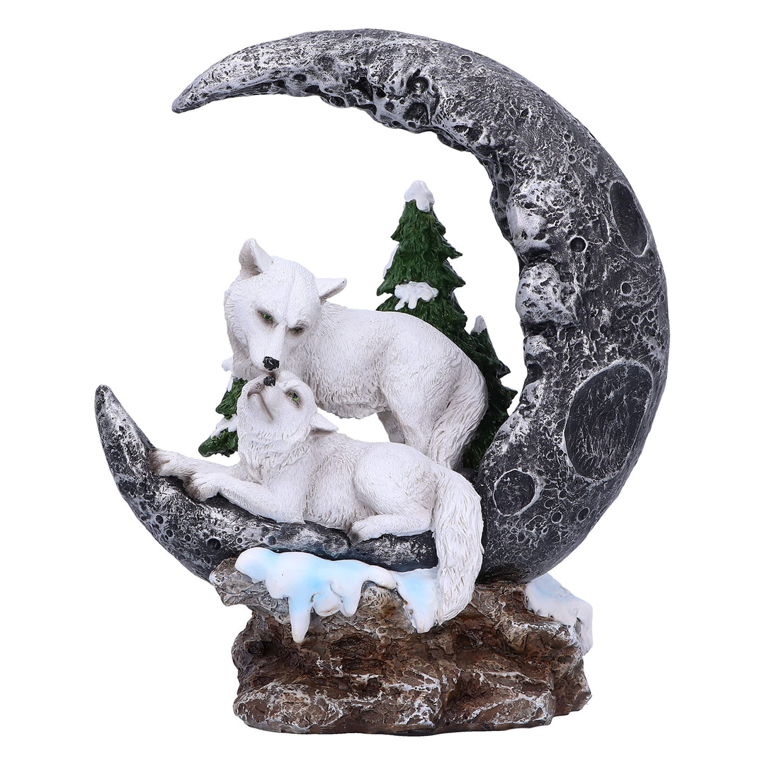 Lunar Companions Wolves Moon Figurine 19.3cm