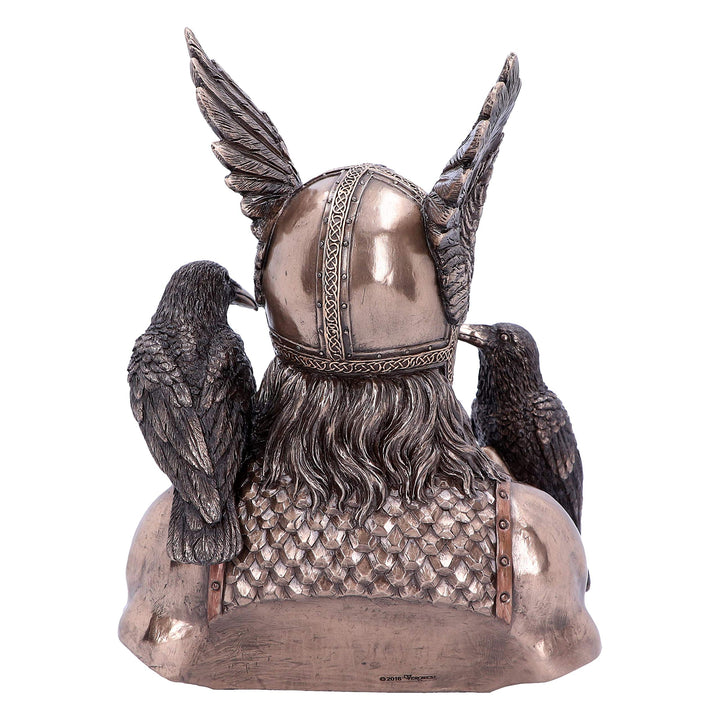 Bronze Odins Messengers Norse God Bust 23cm