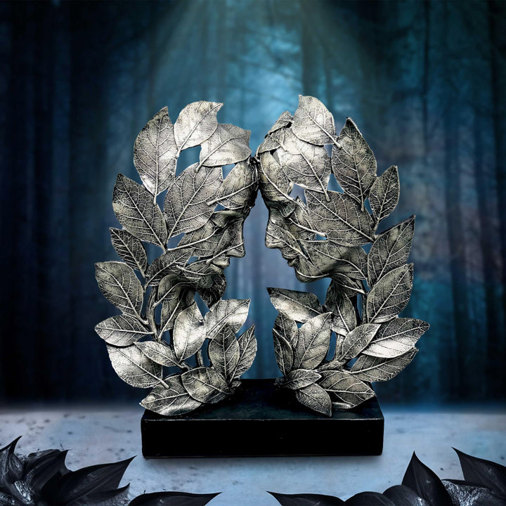 Natural Emotion Love Silver Statue 31cm