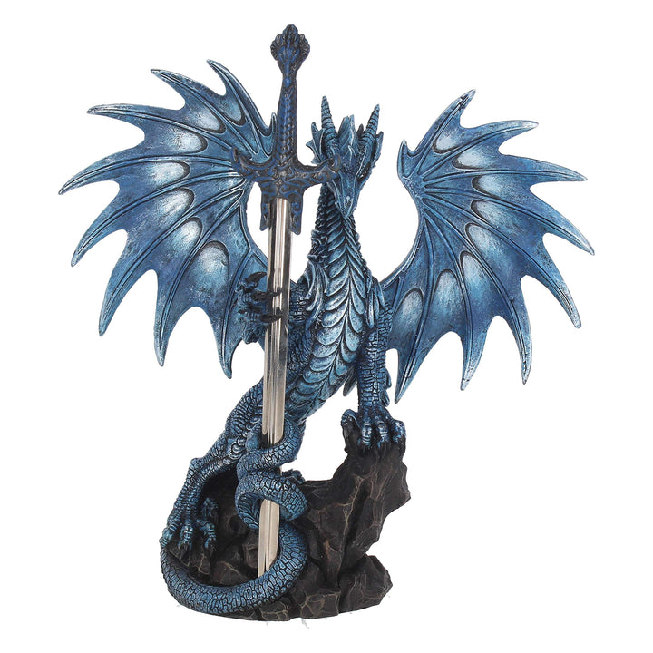 Ruth Thompson Sea Blade Letter Opener Blue Dragon Figurine by 22.2cm
