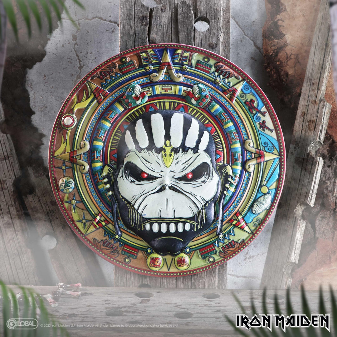 Iron Maiden Book of Souls Tribal Pattern Wall Plaque 29cm