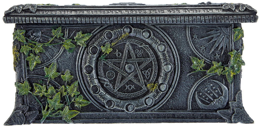 Ivy Covered Wiccan Pentagram Tarot Trinket Box 17.5cm