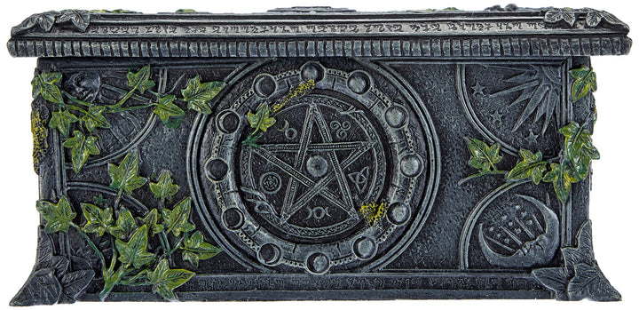 Ivy Covered Wiccan Pentagram Tarot Trinket Box 17.5cm