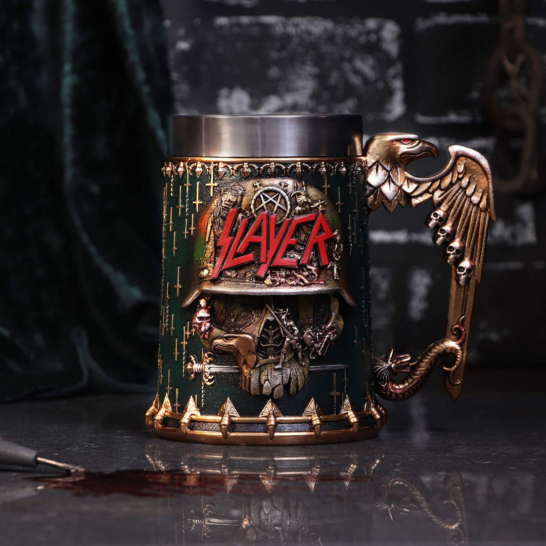 Slayer Eagle Helmet Skull Logo Tankard 16.5cm Officially Licensed