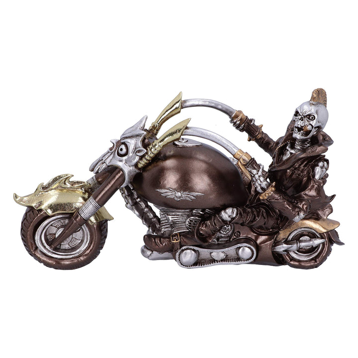 Wheels of Steel 29cm Steampunk Motorcycle Skeleton Figurine