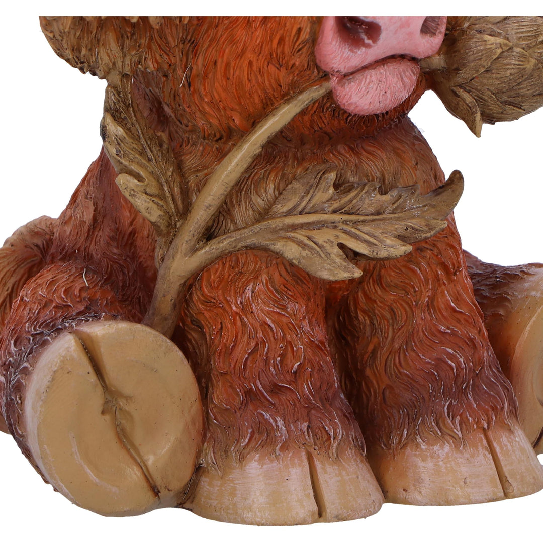Highland Cow with Thistle Figurine 10.5cm