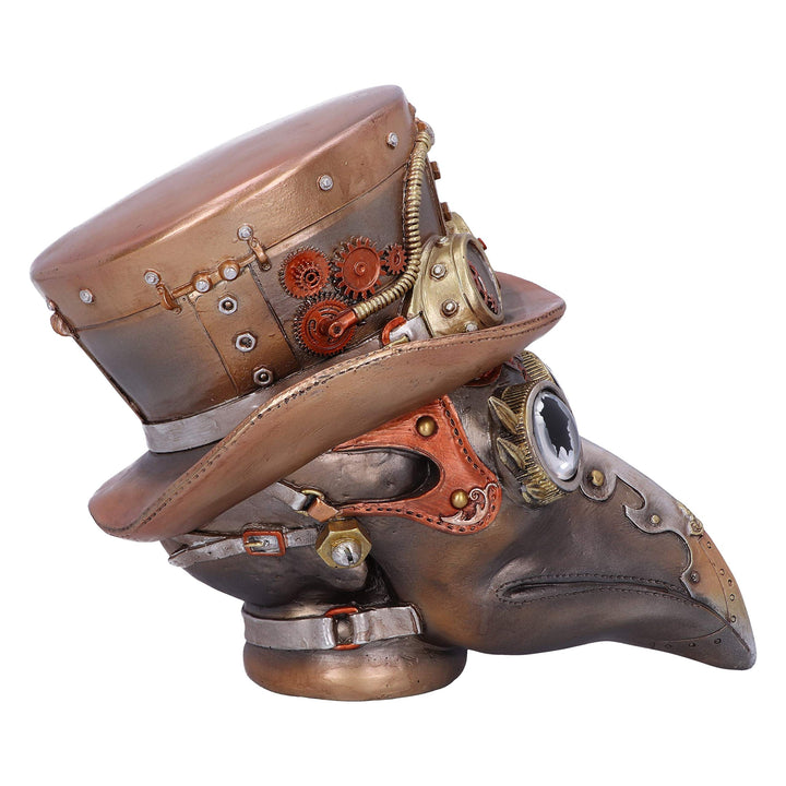 Steampunk Beaky Automaton Apothecary Plague Doctor Bust Figurine 20.5cm
