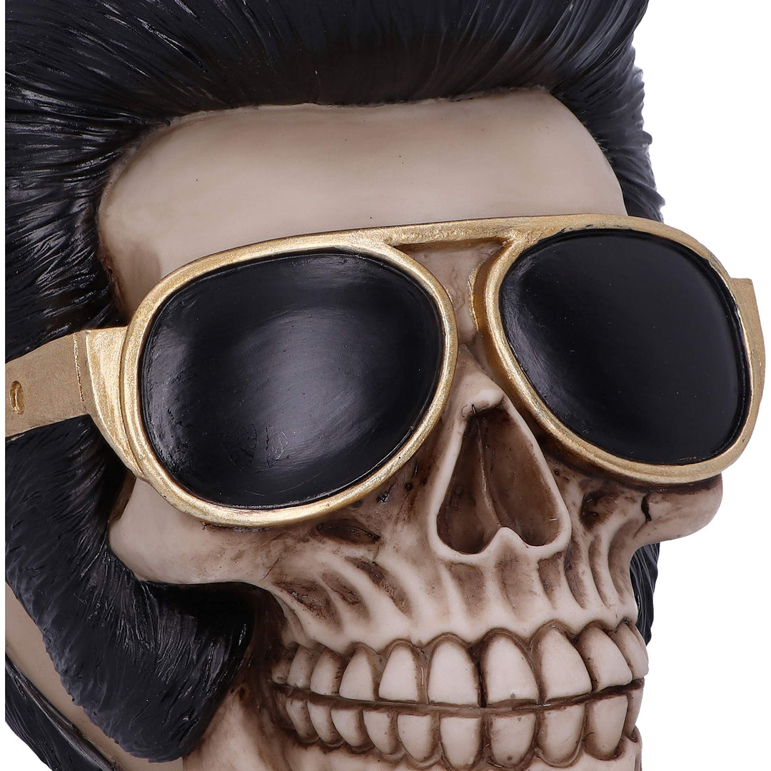 Uh Huh The King Elvis Skull Figurine 17cm