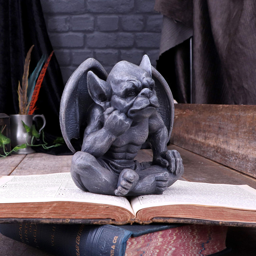 Laverne Dark Black Grotesque Gargoyle Figurine 13cm