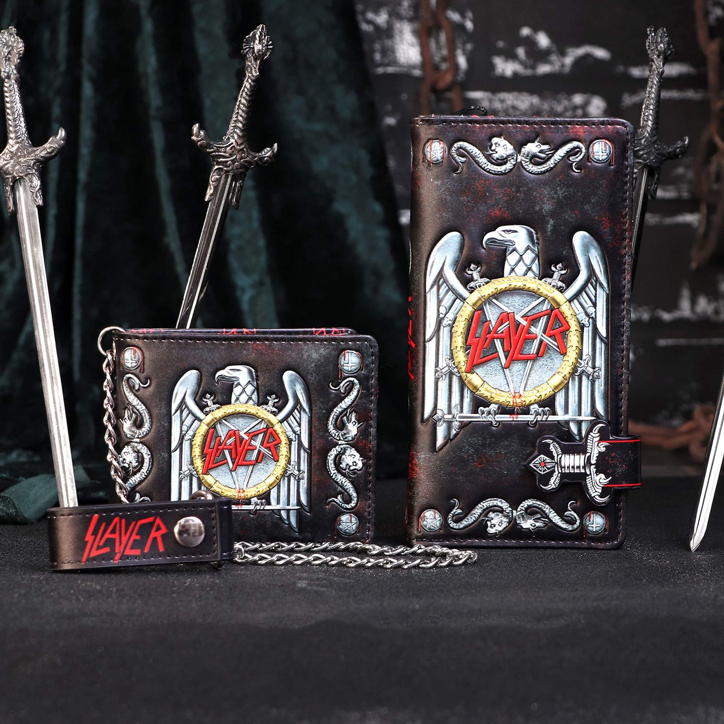 Slayer Eagle Logo Embossed Wallet Purse Officially Licensed 8