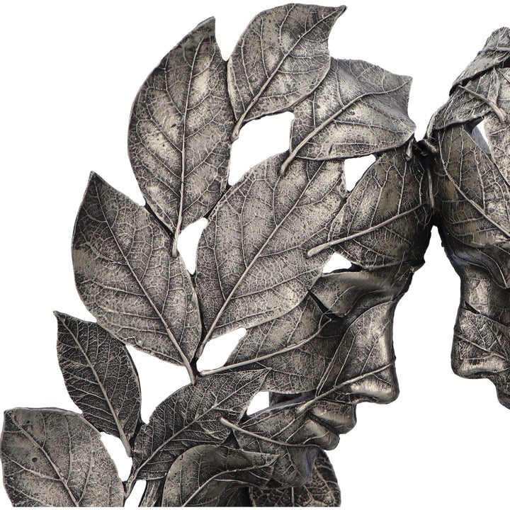 Natural Emotion Love Silver Statue 31cm