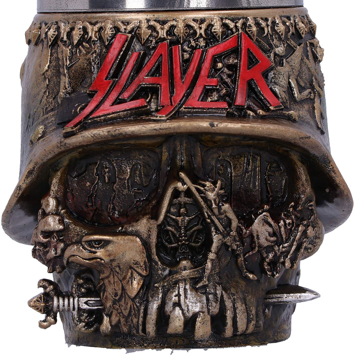 Slayer Eagle Helmet Skull Logo Shot Glass 9cm Officially Licensed