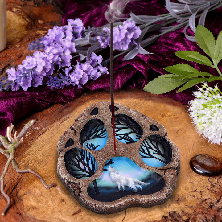 Tracks of the Wild Paw Print Incense Burner 15.5cm