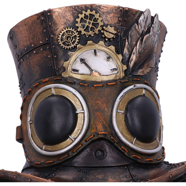 Felius Mogg Steampunk Black Cat Head Figurine 28.8cm