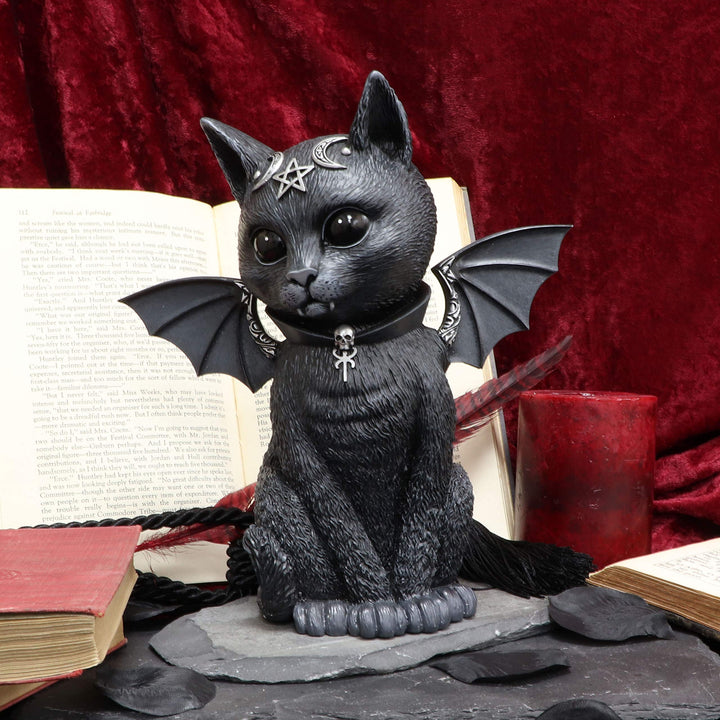 Large Malpuss Winged Occult Cat Figurine 24cm