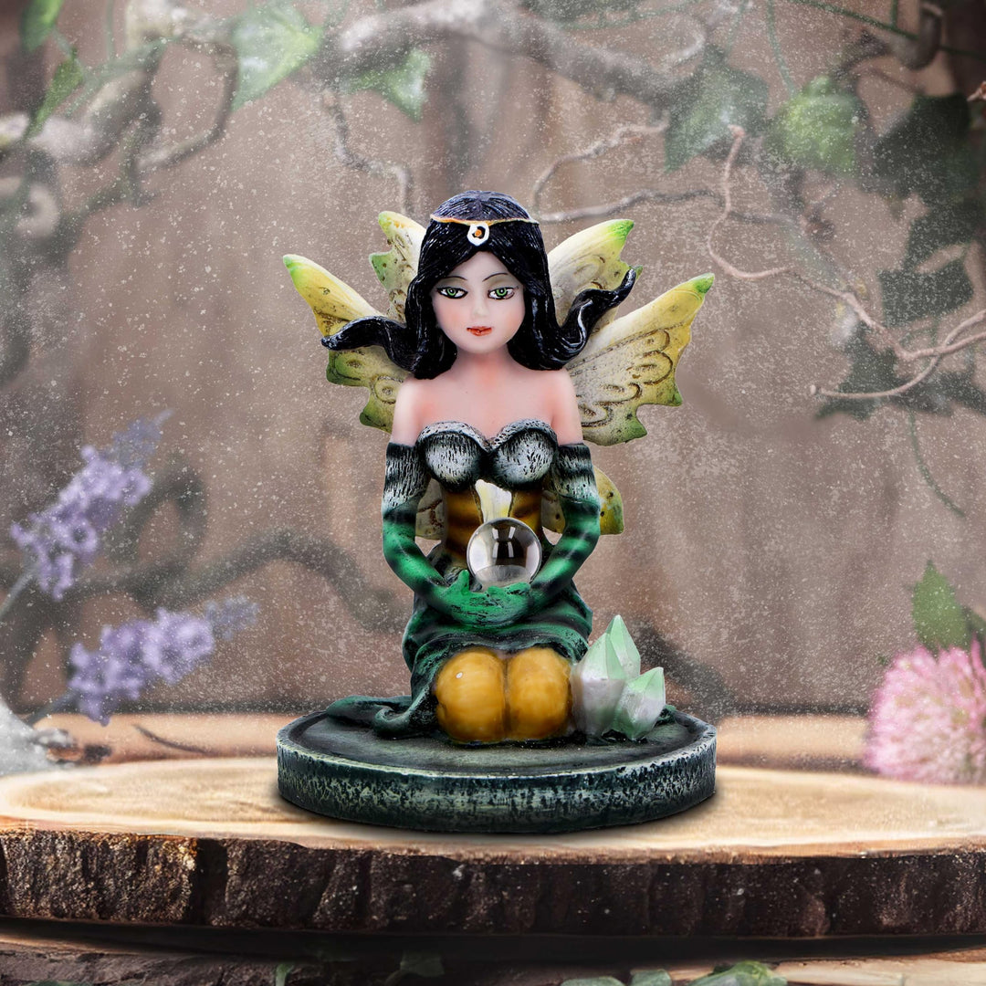 Jade Green Crystal Fairy Figurine 9cm