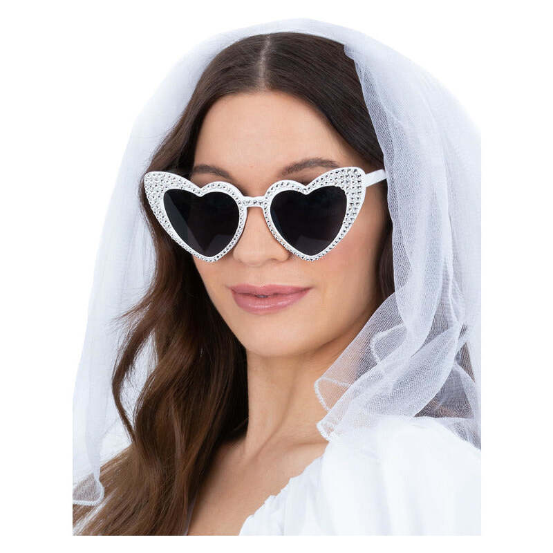 White Bride Diamante Heart Specs 1