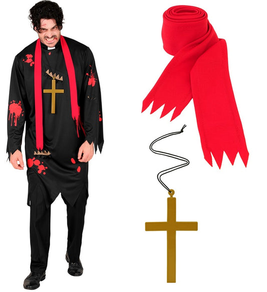 Zombie Priest Tunic, Scarf, Cross