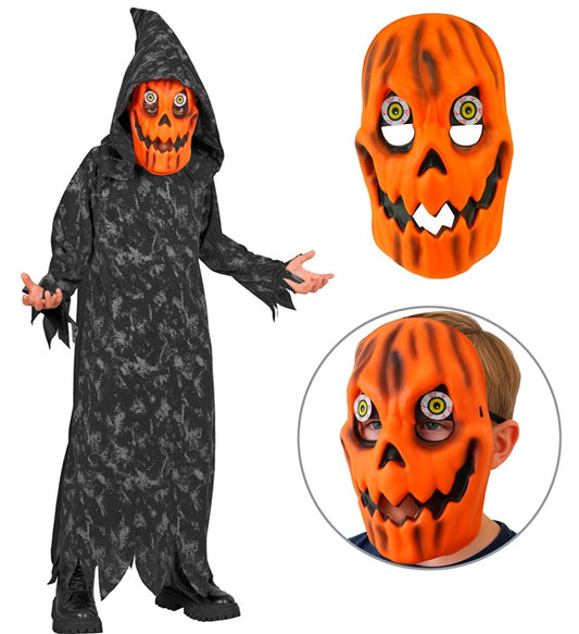 Pumpkin Reaper Hooded Robe, Mask