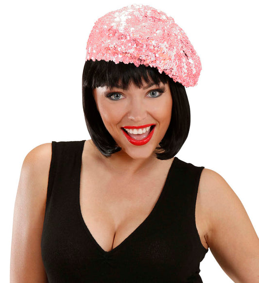 Pink Sequin Basco Hat