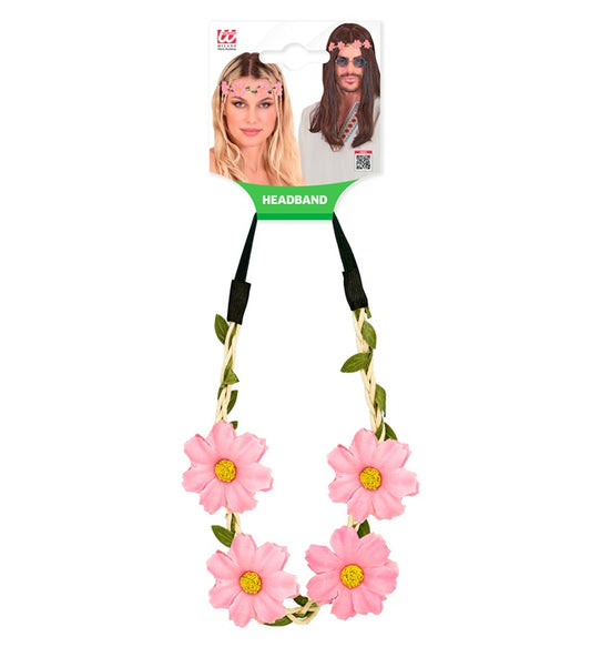 Headband Flowers Pink