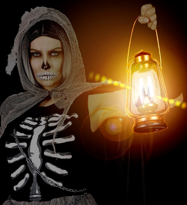 Lantern With Flickering Led Light