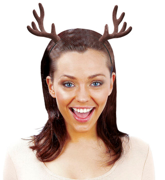Flocked Reindeer Horns