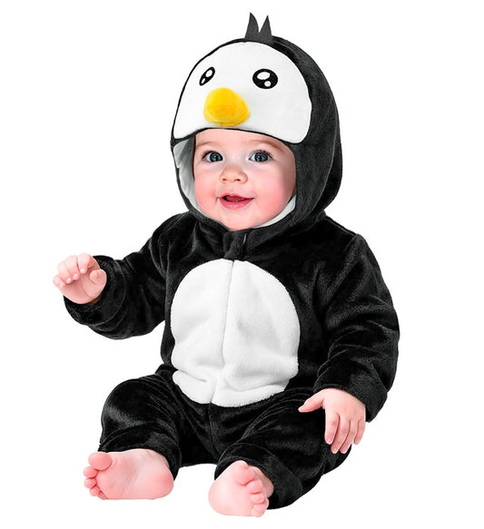 Penguin Plush Velvet Hooded Jumpsuit