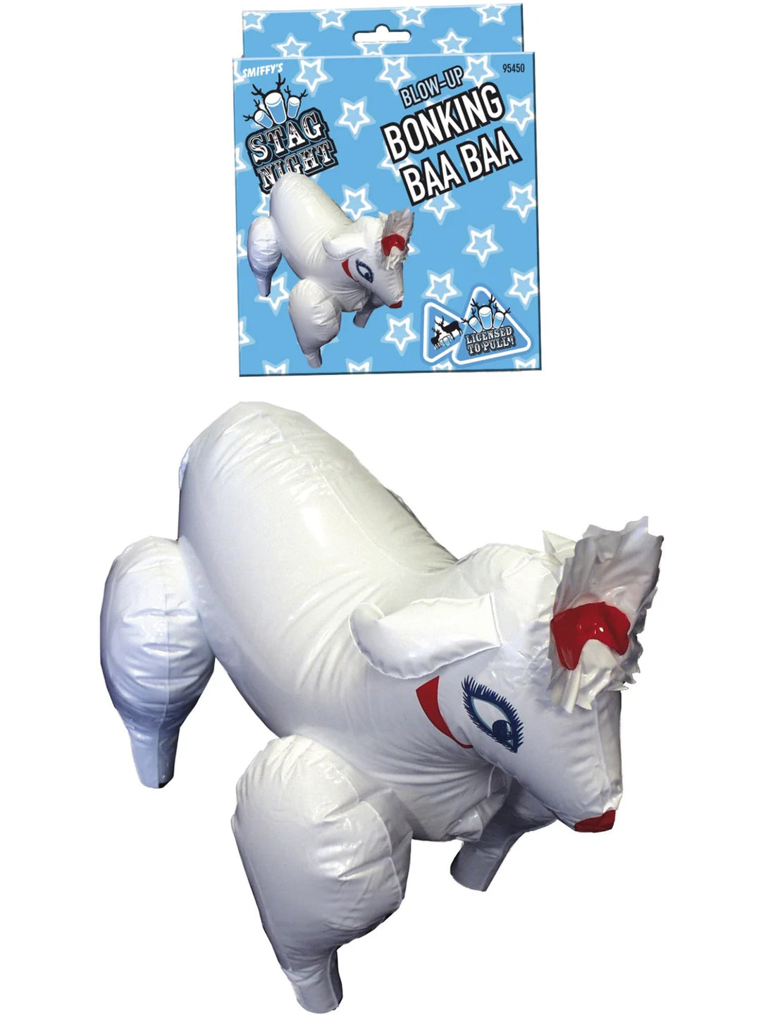 Inflatable Sheep Bonking Baa Baa Adult White 45cm Stag Party Accessory