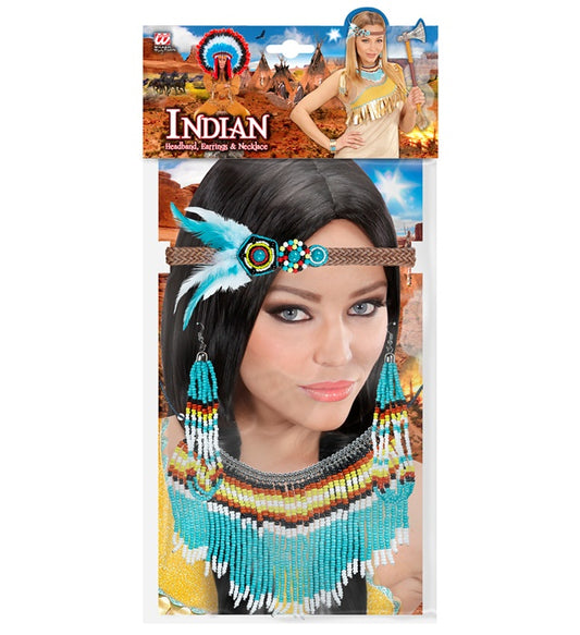 Indian Headband, Earrings, Necklace