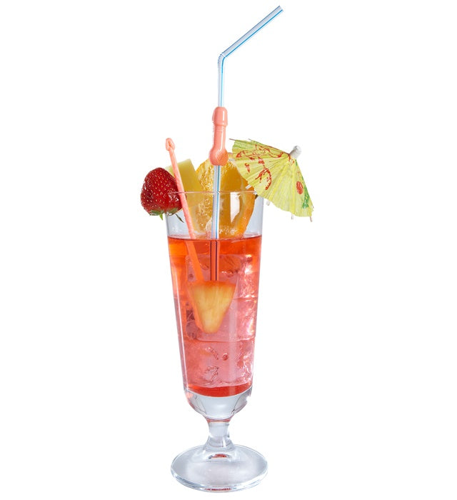 Set Of 6 Willy Sipping Straws