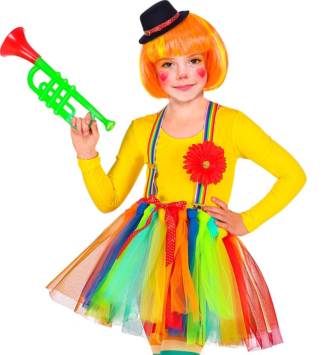 Clown Tutu, Braces With Flower, Mini Top Hat