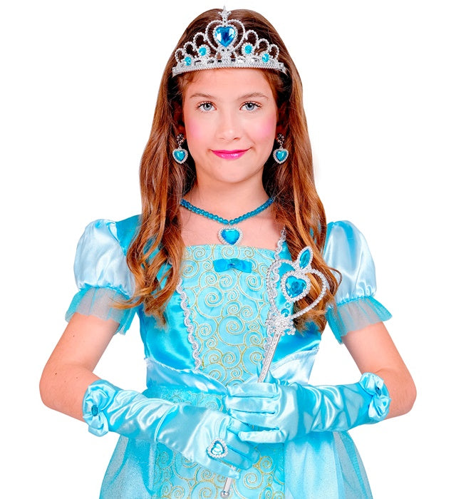 Princess Set Tiara, Gloves, Necklace, Earrings, Ring, Magic Wand