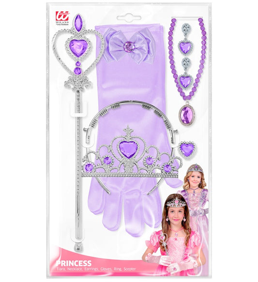 Princess Set Tiara, Gloves, Necklace, Earrings, Ring, Magic Wand