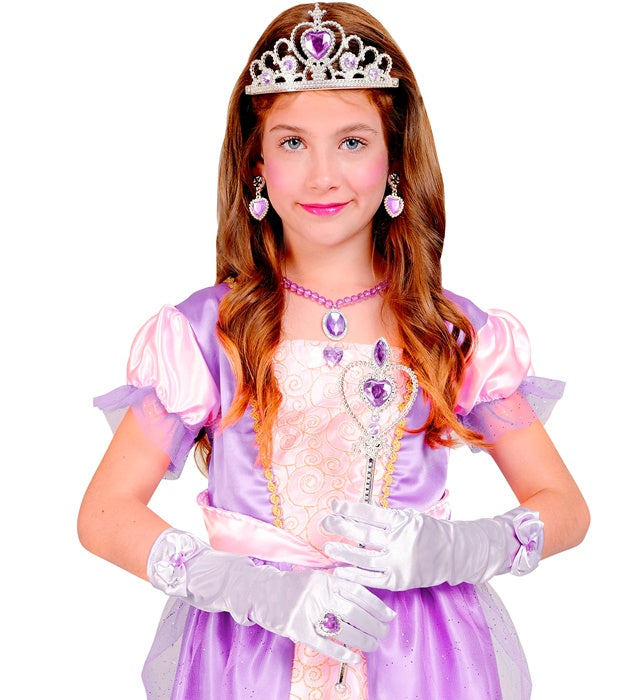 Princess Set Tiara, Gloves, Necklace, Earrings, Ring, Magic Wand