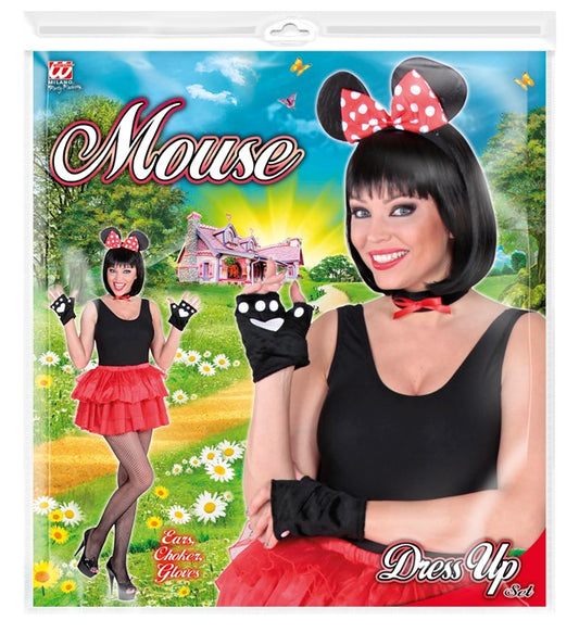 Mouse Set Ears, Choker, Gloves