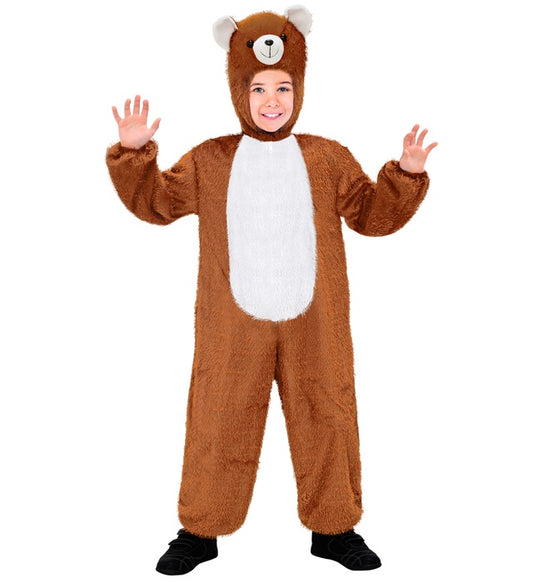 Funny Bear Hooded Jumpsuit With Mask