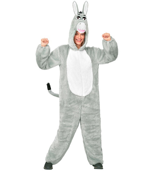 Donkey In Soft Plush Hooded Jumpsuit With Mask