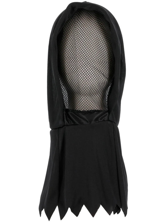 Ghoul Hood See Through Mask Adult Black Halloween Costume Accessory 2