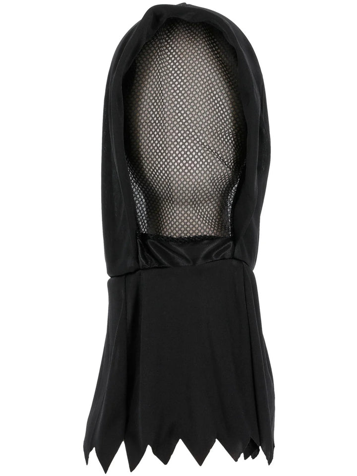 Ghoul Hood See Through Mask Adult Black Halloween Costume Accessory