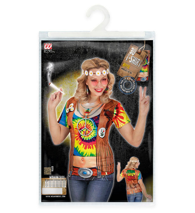 Hippie Photorealistic Sublimation Printed T-Shirt
