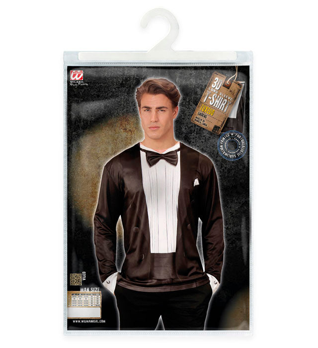 Tuxedo Photorealistic Sublimation Printed Long Sleeve T-Shirt