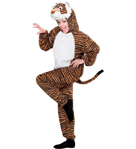 Funny Tiger Hooded Jumpsuit With Mask