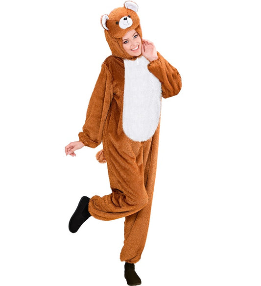 Funny Bear Hooded Jumpsuit With Mask