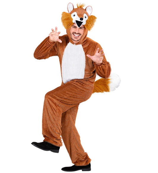 Funny Fox Hooded Jumpsuit With Mask