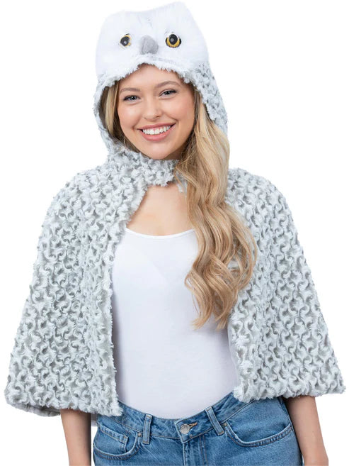 Baby Owl Plush Cape for Adults Cozy and Enchanting Costume Wrap