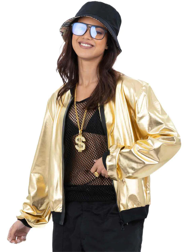 90s Gold Jacket Rod Stewart