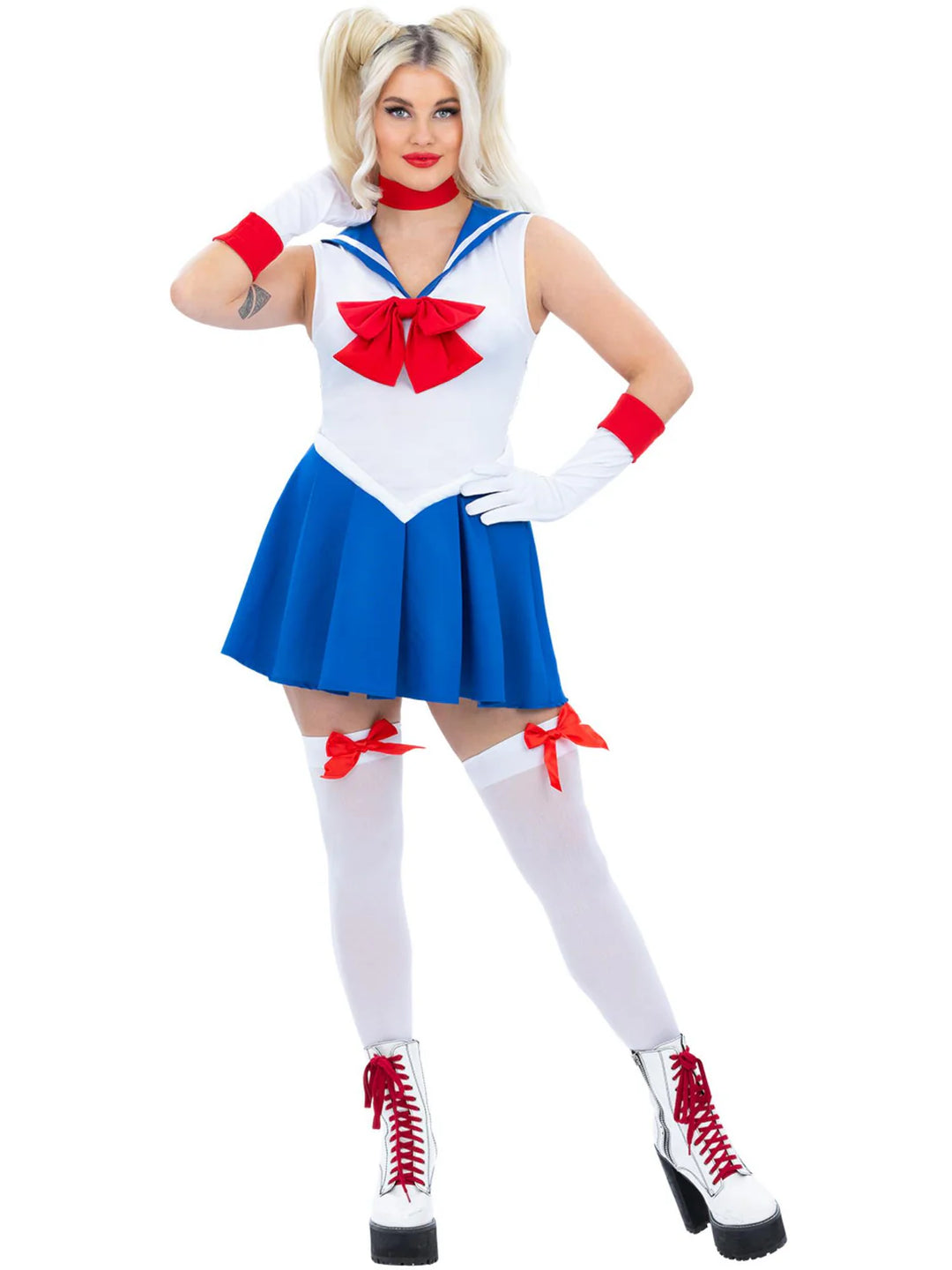 Fever Star Sailor Costume Dress Choker Gloves