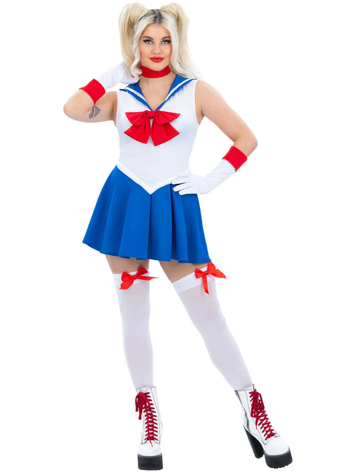 Fever Star Sailor Costume Dress Choker Gloves