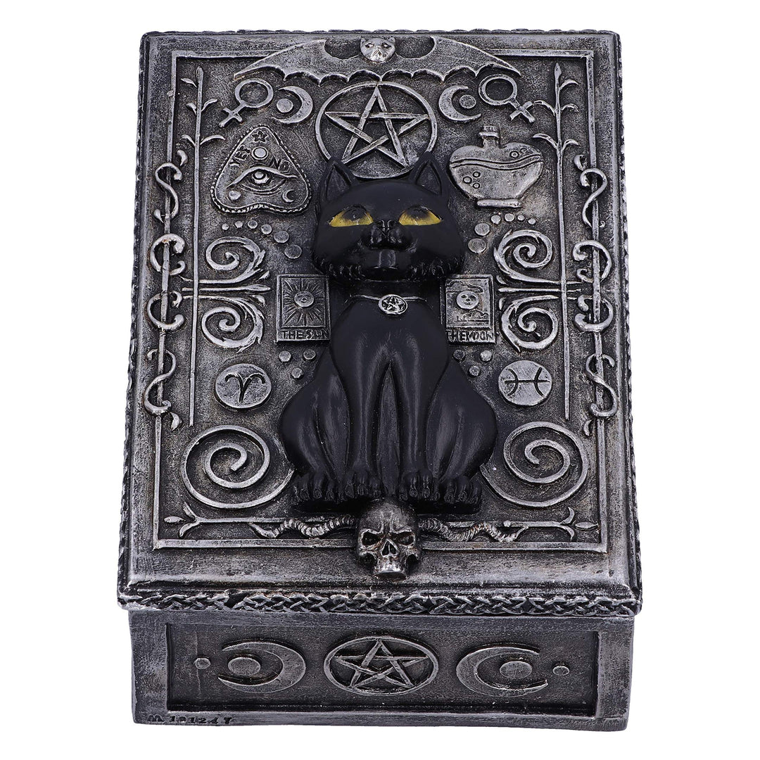 Familiar Spell Black Cat Sigil Trinket Box 13.7cm